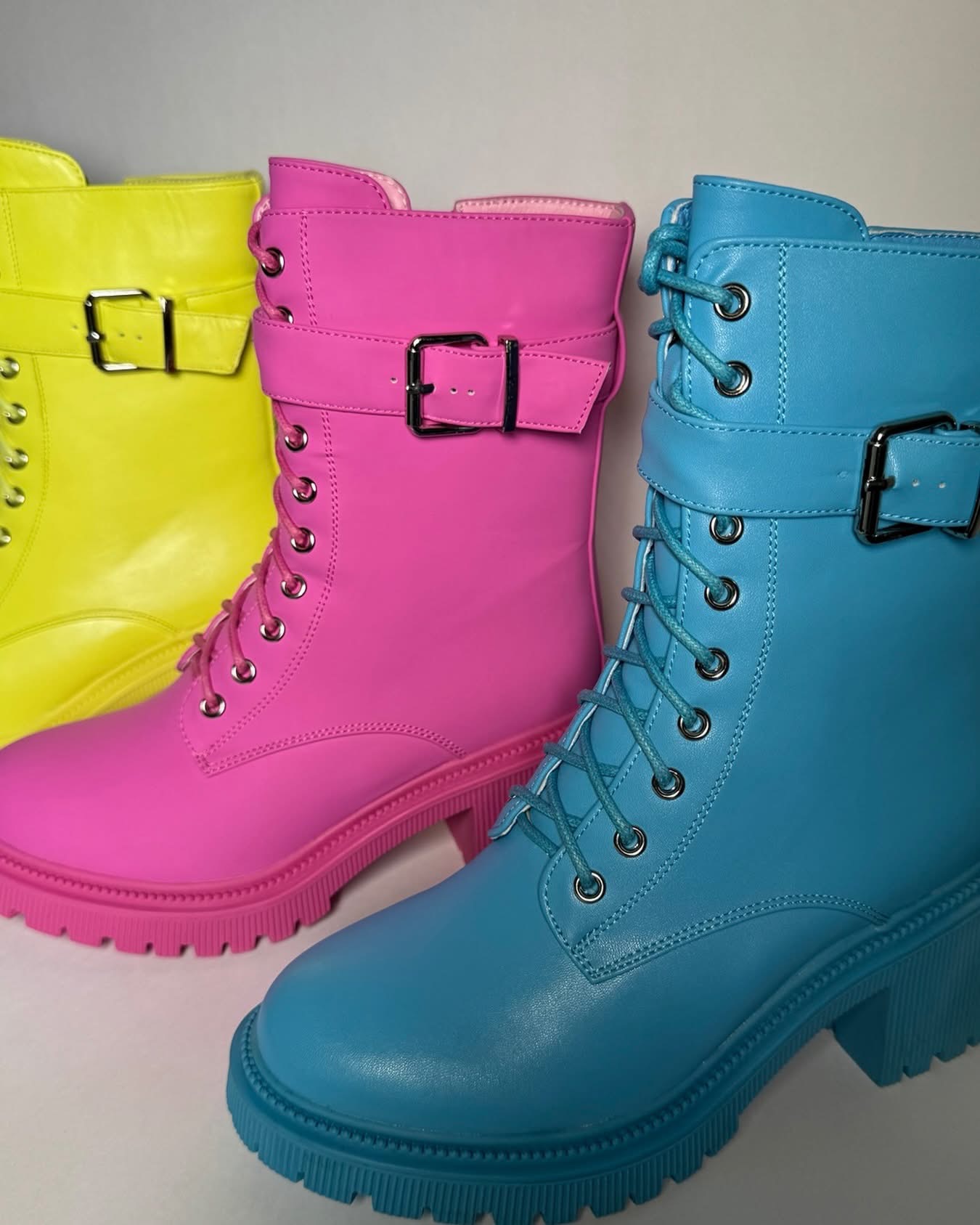 Neon carnival road boots