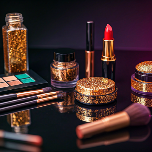 Carnival makeup, gold glitter and bold colour essentials